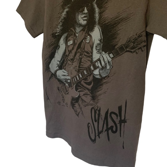 SLASH Guns and Roses Signed “Slash 2015” Cotton Graphic Band Tee - Picture 3 of 7